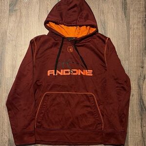 AND1 Men's Maroon Hoodie Sweater